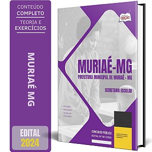 Apostila Prefeitura de Muriaé MG 2024 - Secretario Escolar