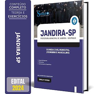 Apostila Prefeitura de Jandira SP 2024 - Guarda Civil Municipal (Feminino e Masculino)