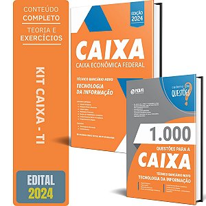 Kit Apostila CAIXA 2024 - Técnico em TI - Tecnologia da Informação