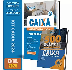 Kit Apostila Caixa 2024 - Técnico Bancário + Caderno De Questões