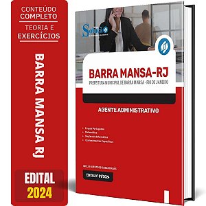 Apostila Prefeitura de Barra Mansa RJ 2024 - Agente Administrativo