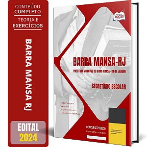 Apostila Prefeitura de Barra Mansa RJ 2024 - Secretário Escolar