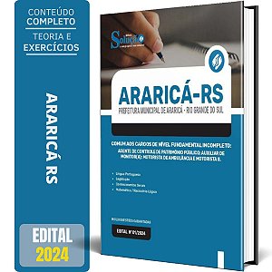 Apostila Prefeitura de Araricá RS 2024 - Comum aos Cargos de Nível Fundamental Incompleto