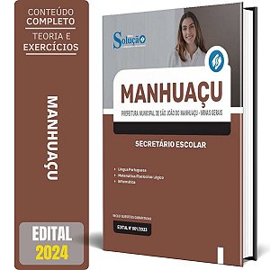 Apostila Prefeitura de São João do Manhuaçu MG 2024 - Secretário Escolar
