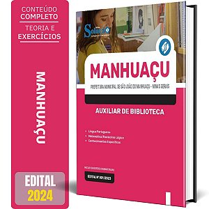 Apostila Prefeitura de São João do Manhuaçu MG 2024 - Auxiliar de Biblioteca