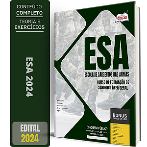Apostila Concurso ESA 2024 - Curso de Formação de Sargentos