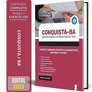 Apostila Prefeitura de Vitória da Conquista BA 2024 - Agente Administrativo e Assistente Administrativo