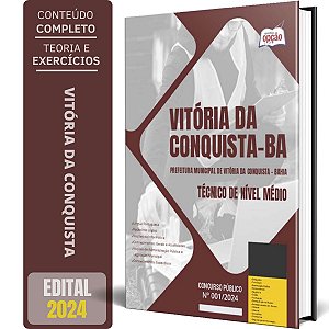 Apostila Prefeitura de Vitória da Conquista BA 2024 - Técnico de Nível Médio