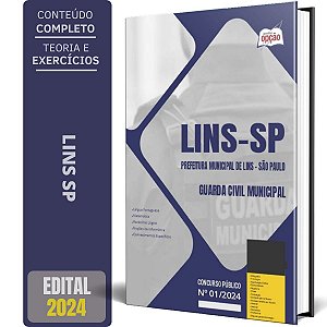 Apostila Prefeitura de Lins SP 2024 - Guarda Civil Municipal