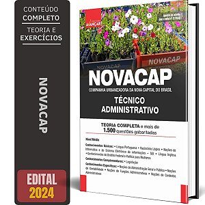 Apostila Concurso NOVACAP 2024 - TÉCNICO ADMINISTRATIVO