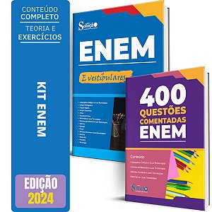 Kit Apostila Completa ENEM 2024 + Caderno de Questões Comentadas