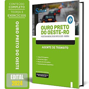 Apostila Prefeitura de Ouro Preto do Oeste RO 2024 - Agente de Trânsito
