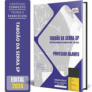 Apostila Prefeitura de Taboão da Serra SP 2024 - Professor Adjunto