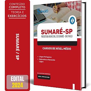 Apostila Prefeitura de Sumaré SP 2024 - Cargos de Nível Médio
