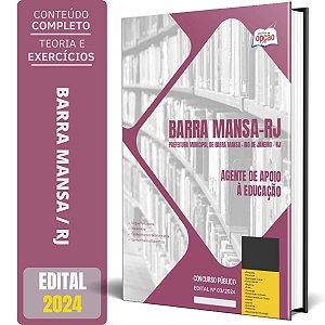 Apostila Prefeitura de Barra Mansa RJ 2024 - Agente de Apoio à Educação