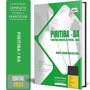 Apostila Prefeitura de Piritiba BA 2024 - Agente Comunitário de Saúde