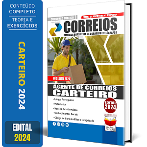 Apostila Correios 2024 - Agente dos Correios - CARTEIRO