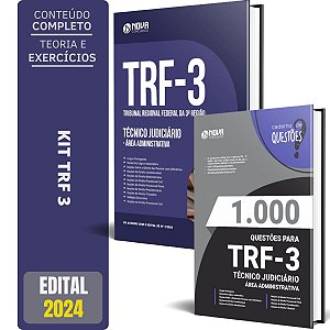 Kit Apostila TRF 3 2024 - Técnico - Área Administrativa + Testes