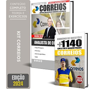 Kit Apostila CORREIOS 2024 - Analista de Correios + Testes