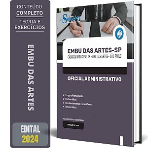 Apostila Câmara de Embu das Artes SP 2024 - Oficial Administrativo