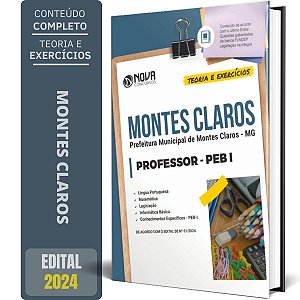 Apostila Prefeitura de Montes Claros MG 2024 - Professor de Educação Básica - PEB I
