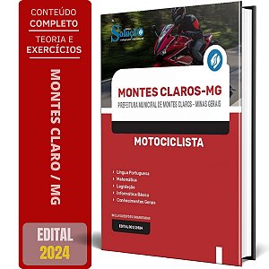Apostila Prefeitura de Montes Claros MG 2024 - Motociclista