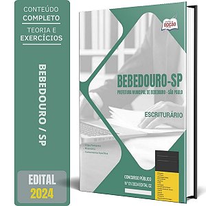 Apostila Prefeitura de Bebedouro SP 2024 - Escriturário