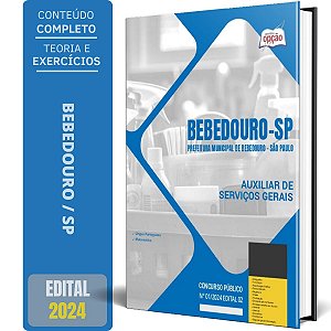 Apostila Prefeitura de Bebedouro SP 2024 - Auxiliar de Serviços Gerais