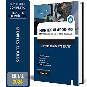 Apostila Prefeitura de Montes Claros MG 2024 - Motorista Carteira “D”