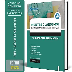 Apostila Prefeitura de Montes Claros MG 2024 - Técnico em Enfermagem