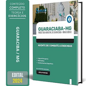 Apostila Prefeitura de Guaraciaba MG 2024 - Agente de Combate a Endemias