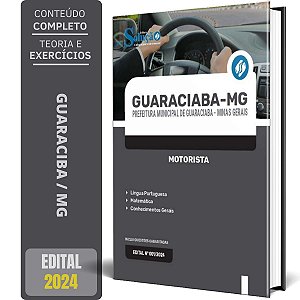 Apostila Prefeitura de Guaraciaba MG 2024 - Motorista