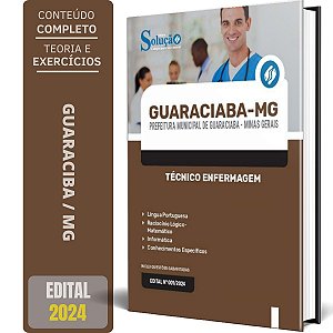Apostila Prefeitura de Guaraciaba MG 2024 - Técnico de Enfermagem
