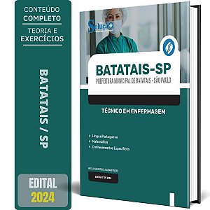 Apostila Prefeitura de Batatais SP 2024 - Técnico em Enfermagem