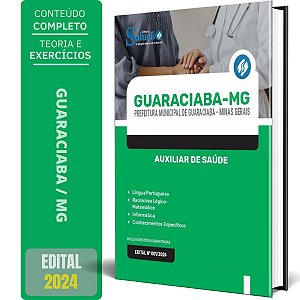 Apostila Prefeitura de Guaraciaba MG 2024 - Auxiliar de Saúde