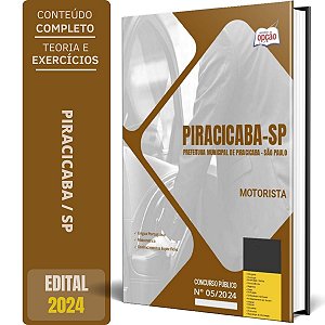 Apostila Prefeitura de Piracicaba SP 2024 - Motorista