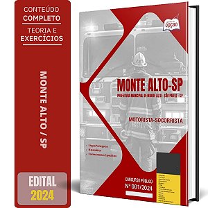 Apostila Prefeitura de Monte Alto SP 2024 - Motorista-Socorrista