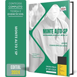 Apostila Prefeitura de Monte Alto SP 2024 - Agente Comunitário de Saúde