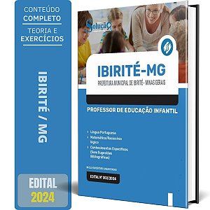 Apostila Prefeitura de Ibirité MG 2024 - Professor de Educação Infantil