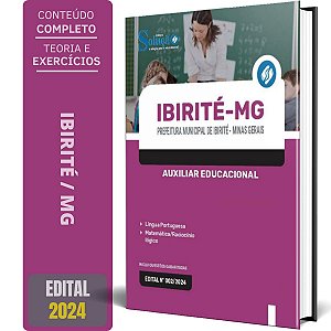 Apostila Prefeitura de Ibirité MG 2024 - Auxiliar Educacional