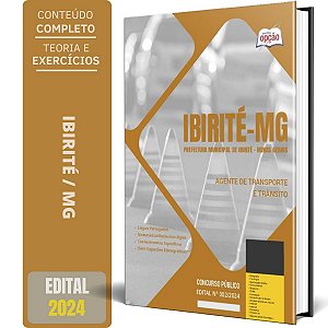 Apostila Prefeitura de Ibirité MG 2024 - Agente de Transporte e Trânsito