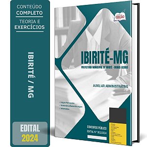 Apostila Prefeitura de Ibirité MG 2024 - Auxiliar Administrativo