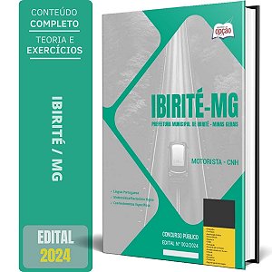 Apostila Prefeitura de Ibirité MG 2024 - Motorista