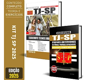 Kit Apostila Concurso TJ SP 2025 - Escrevente + Provas Anteriores