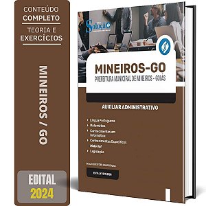 Apostila Prefeitura de Mineiros GO 2024 - Auxiliar Administrativo