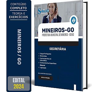 Apostila Prefeitura de Mineiros GO 2024 - Secretária
