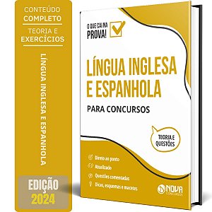 Apostila Língua Inglesa e Espanhola para Concursos 2024