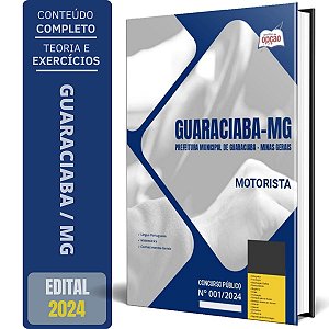 Apostila Prefeitura de Guaraciaba MG 2024 - Motorista