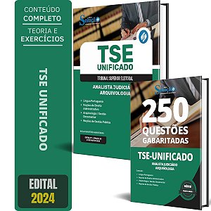 Kit Apostila TSE Unificado 2024 -Arquivologia + Caderno de Testes