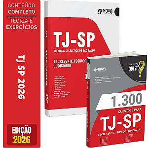 Kit Apostila TJ SP 2026 - Escrevente + Caderno 1300 Questões